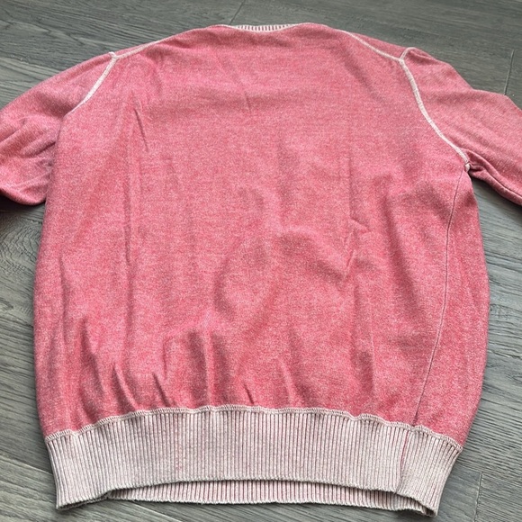 Gran Sasso | 2-Ply pure 100% cotton crew neck sweater in pink - Picture 9 of 13